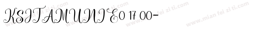 KSJTAMUNIE0 17 00字体转换